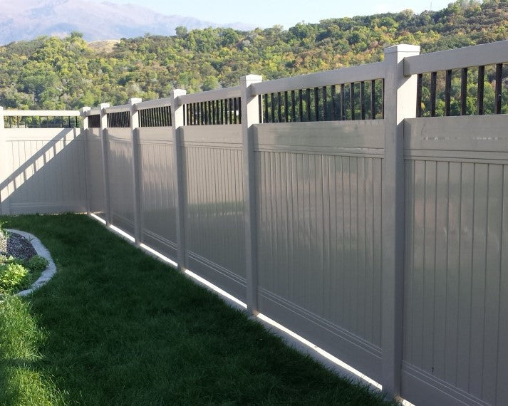 Privacy Vinyl with Decorative Top