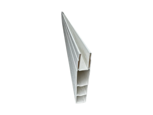 1.5" x 8" x 72" White Veka Pocket Rail