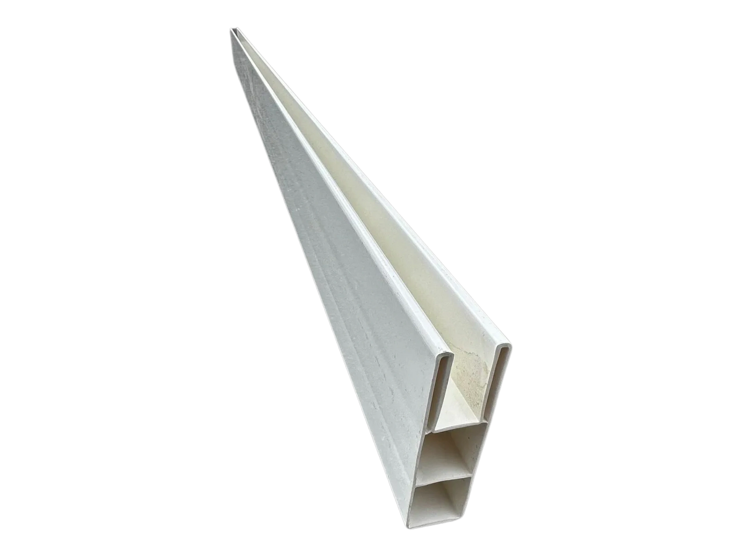 1.5" x 5.5" White Ply Gem Pocket Rail